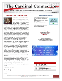 January 2016 - Chippewa Falls Area Unified School District