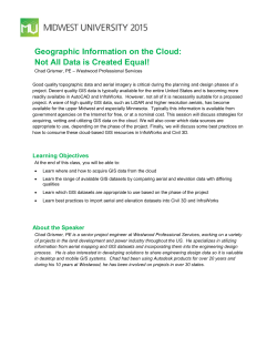 Geographic Information on the Cloud: Not All Data is Created Equal!