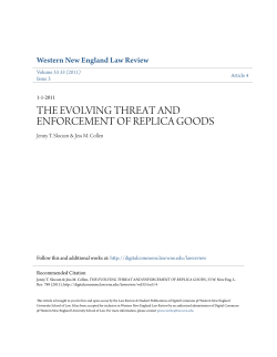 the evolving threat and enforcement of replica goods