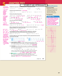 Algebra 2 5.Review Answers (textbook)