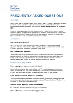 FREQUENTLY ASKED QUESTIONS