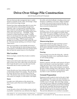 Drive-Over Silage Pile Construction