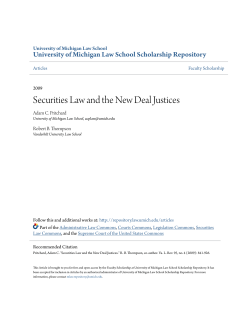 Securities Law and the New Deal Justices
