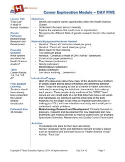 Career Exploration Module – DAY FIVE