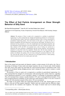 The Effect of Soil Particle Arrangement on Shear Strength Behavior