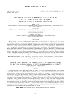spatial organization and youth participation: case of the
