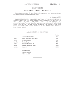 Dangerous Drugs Ordinance