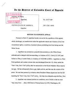 motion to expedite appeal