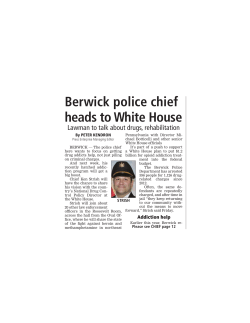 Berwick police chief heads to White House