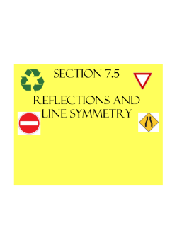 Section 7.5 Reflections and Line Symmetry