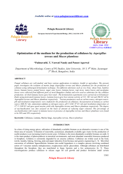 Optimization of the medium for the production of cellulases by