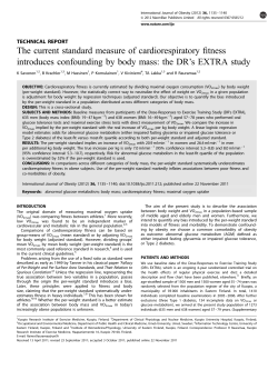 The current standard measure of cardiorespiratory fitness