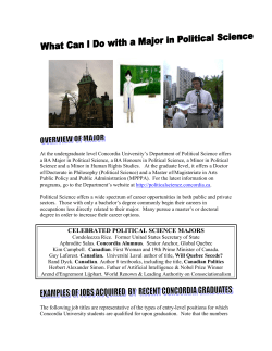 Political Science - Concordia University