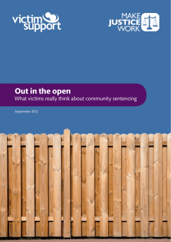 Out in the open - Victim Support