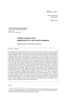 Global economic crisis: implications for trade and development