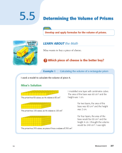 5.5 Determining the Volume of Prisms