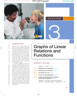 Graphs of Linear Relations and Functions