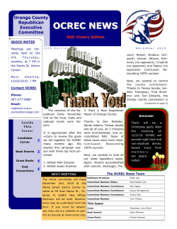 OCREC NEWS