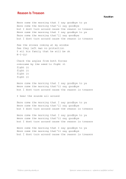 Kasabian Reason Is Treason - pisnicky