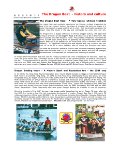 The Dragon Boat - history and culture