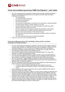 Terms and conditions governing `CIMB Visa Signature` cash rebate