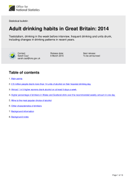 Adult drinking habits in Great Britain: 2014