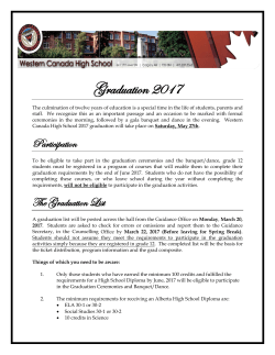 Graduation Newsletter