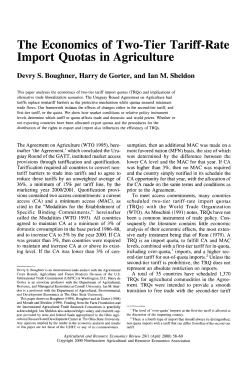 The Economics of Two-Tier Tariff-Rate Import Quotas in Agriculture