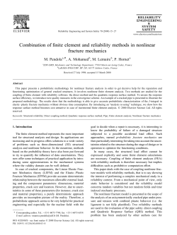 Combination of finite element and reliability methods in nonlinear