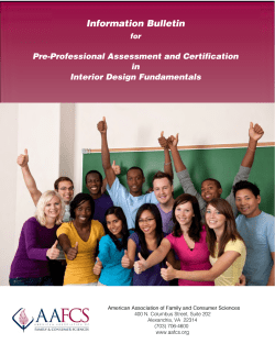 Information Bulletin Pre-Professional Assessment And