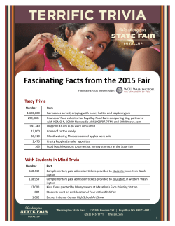 Fascinating Facts from the 2015 Fair
