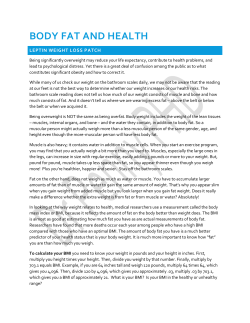 BODY FAT AND HEALTH