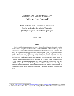 Children and Gender Inequality