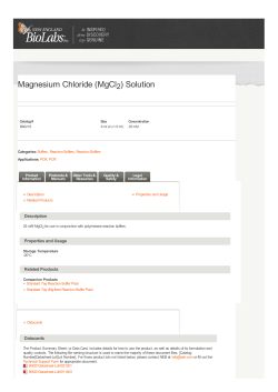 Magnesium Chloride (MgCl2) Solution