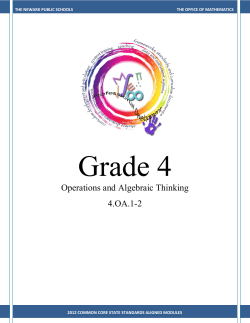 Operations and Algebraic Thinking 4.OA.1-2
