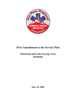 First Amendment to the Service Plan