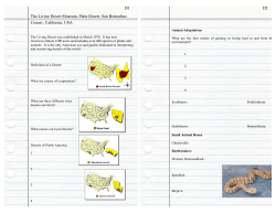 Field Notebook Living Desert 2017