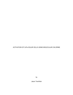 ACTIVATION OF CdTe SOLAR CELLS USING MOLECULAR
