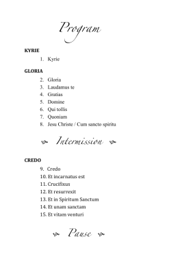 Program - San Antonio Choral Society