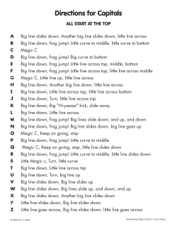 Directions for Capitals