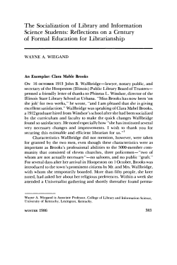 The Socialization of Library and Information