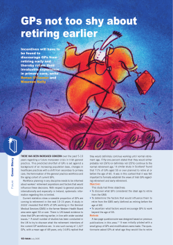 Cover story NH - Irish College of General Practitioners