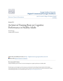 An Interval Training Bout on Cognitive Performance in Healthy Adults