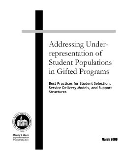 Addressing Under-representation of Student Populations in