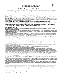 Modular Carpet Installation Instructions