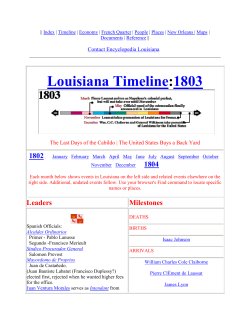 Louisiana Timeline:1803
