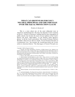 Neutral Principles and the Struggle over the Equal Protection Clause