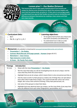 Lesson Plan: OurBodies(Science)