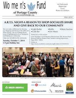 Fall 2014 - Women`s Fund of Portage County