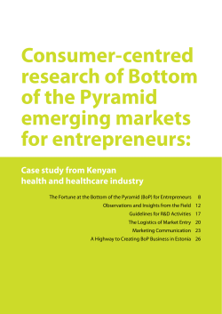 Consumer-centred research of Bottom of the Pyramid emerging